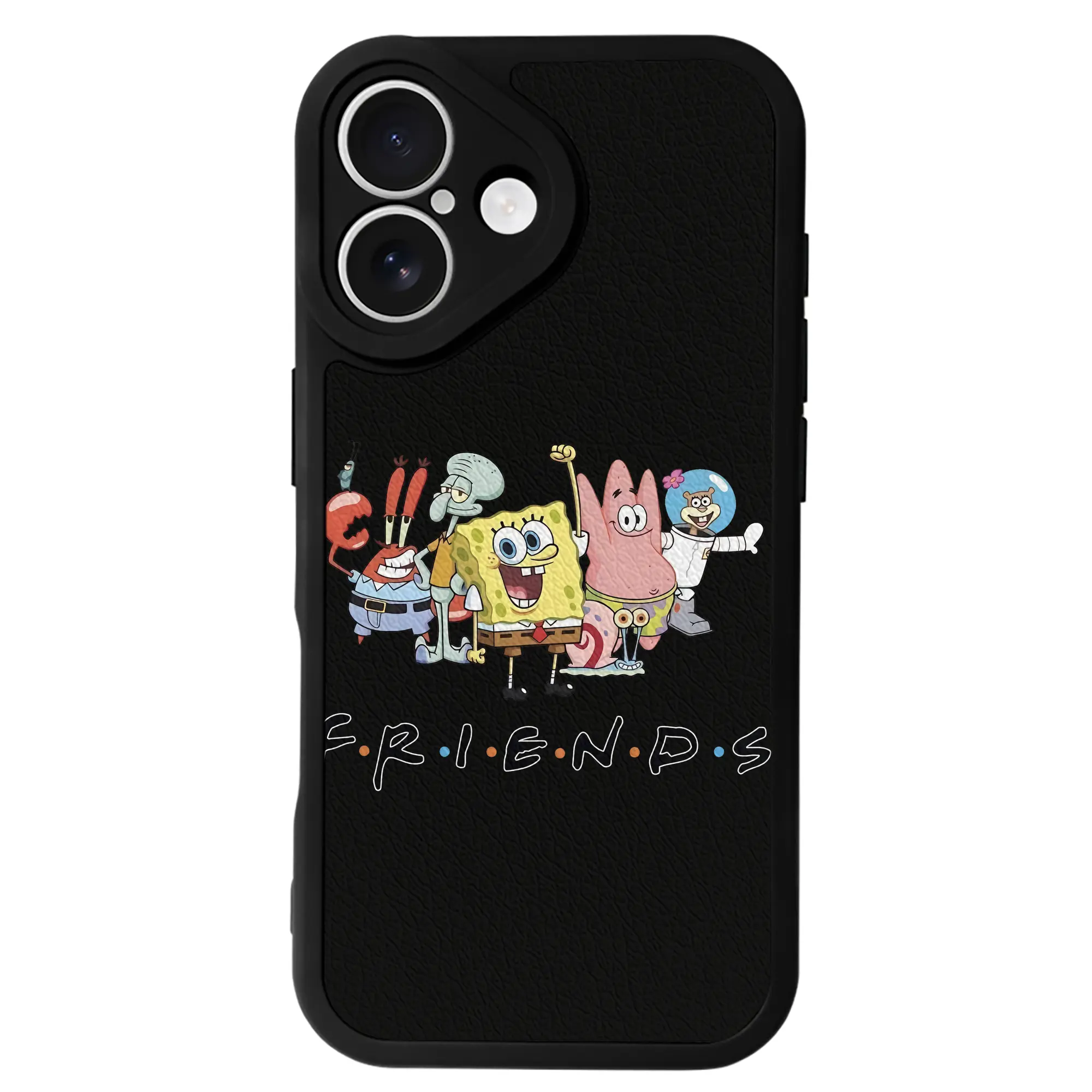 スポンジボブ グッズ スポンジボブ - IPhone 16シリーズ対応 ・ シリコンスマホケース ・ レザー調 ・ 高精度フィット ・ 耐衝撃 ・ ワイヤレス充電対応 ・ 精密カット